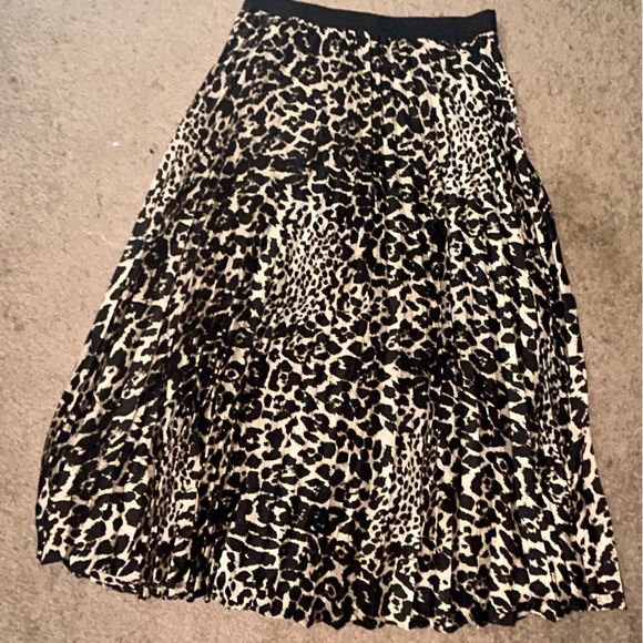 SMITH Black and Cream Animal Print Midi Skirt - Picture 1 of 2